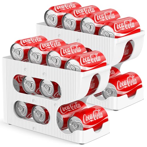 Sotfamily FIFO Soda Can Organizer for Pantry or Fridge, Holds 24 Cans