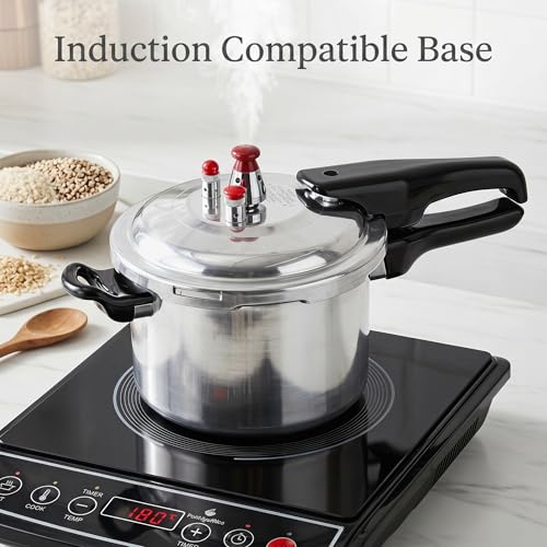 Pressure Cooker with Composite Bottom Mini Stovetop with Safety Valves