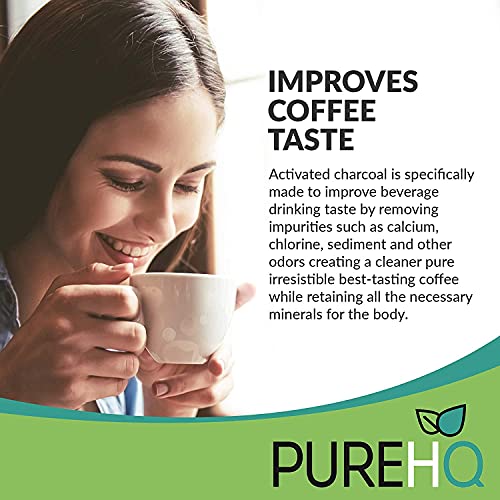 Water Filter for Ninja Dual Brew Coffee Maker and Ninja Single Serve Pods Grounds by PureHQ - Compatible with DualBrew Pro CFP301 CFP307 CFN601 - Includes Holder, 3 Pack of Charcoal Water Filters