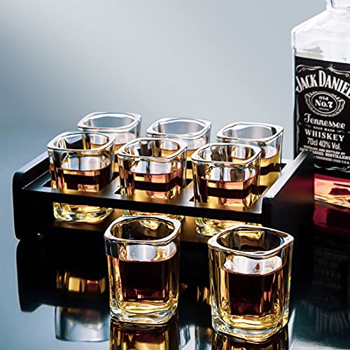 Vivimee 30 Pack Heavy Base Shot Glasses Bulk, 2.2 oz Square Shot Glass Set, Clear Espresso Shot Glass, Small Whiskey Shot Glasses for Vodka, Whiskey, Tequila, Espressos, Spirits & Liquors