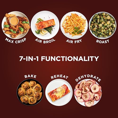 Ninja | Air Fryer Pro XL | 6.5QT Capacity fits up to 9lbs of Wings| 7-in-1 Max Crisp, Broil, Air Fry, Roast, Bake, Reheat & Dehydrate | Dishwasher Safe Parts | Space Saving | Grey | AF182AMZ