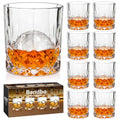 Bendbo Whiskey Glasses Set of 8, 10 oz Crystal Old Fashioned Glasses, Perfect for Bourbon, Scotch, Vodka, Gift for Men, Women, Dad, Father