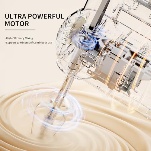Westcookaid Hand Mixer Electric 5-Speed Upgraded Motor Turbo White