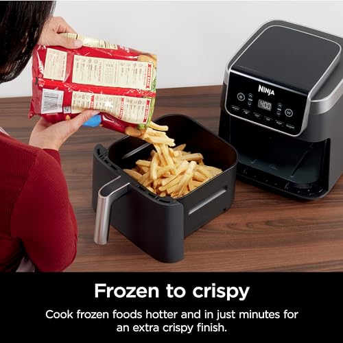 Ninja (Refurbished) Air Fryer Pro XL 6-in-1 with 6.5 QT Capacity, Max Crisp, Air Fry, Air Roast, Bake, Reheat, Dehydrate, Max Crisp Technology with 450F, Nonstick Basket & Crisper Plate (Renewed)