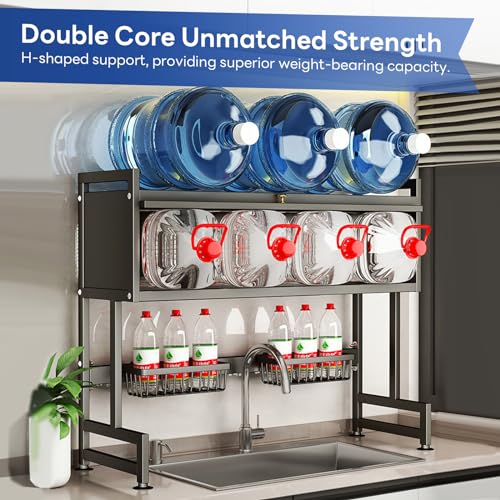 Hdrriozu Over the Sink Dish Drainer Drying Rack 3 Tier with Cover