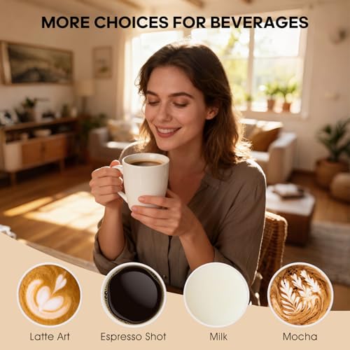 xihihiaa 6 Pack Ceramic Coffee Mugs Set, 12 OZ Porcelain Coffee Cups with Handle, Hot Tea, Americano, Mocha, Milk, Latte, Snow, Dishwasher and Microwave Safe, Set of 6 White