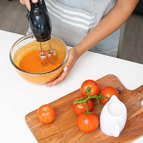 AIWA 5-Speed Hand Mixer with Eject Button, Electric Handheld Mixer for Cream, Batter, Eggs & Baking, Stainless Steel Beaters, Dishwasher-Safe, Lightweight Compact Design, Black