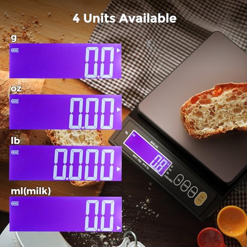 Bonvoisin Baking Scale 0.1 Gram Accuracy Digital Scale for Kitchen, Candle, Soap and Sourdough Bread Making, with Percentage Weighing Function, Weigh in Grams, Pounds and Ounces (10 lb)
