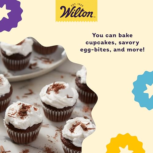 Wilton Gold Premium Non-Stick Warp-Resistant Bakeware, Made without PFAs, Muffin Pan, 24-cup, 16x10x1 in, Packaging May Vary