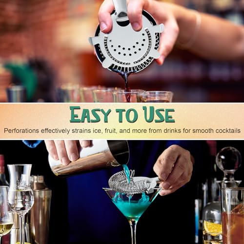 Funnymoom 27 Pack Cocktail Strainer 4 Prong Stainless Steel Bar Bartender Strainer 6 Inches Silver Bar Drink Tool for Bartenders and Mixologists