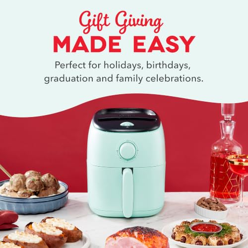 Dash Tasti-Crisp™ Air Fryer - AirCrisp® Technology - Compact Design with Adjustable Temperature Control - Nonstick Fry Basket & Auto Shut-Off Feature - 2.6 Quarts - Black