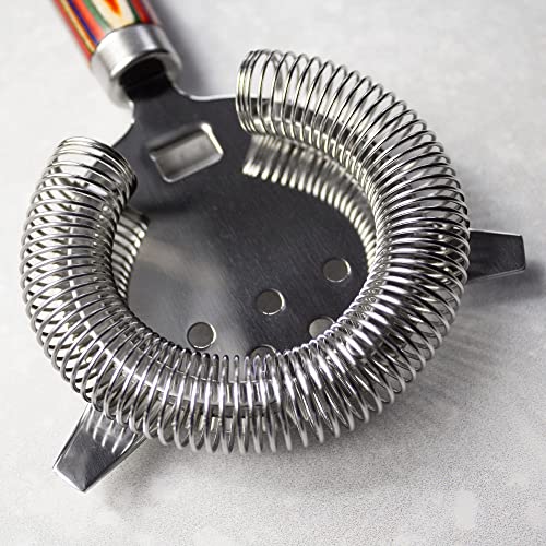 Totally Bamboo Baltique Marrakesh Collection Hawthorne Cocktail Strainer, Stainless Steel Bar Strainer