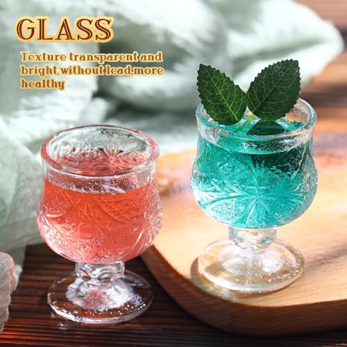 Suclain 36 Pcs Shot Glass Bulk Set 1.5 oz Mini Cute Cordial Glasses with Stem Sherry Glasses Clear Shot Glassware for Wine Liqueur Tequila Whiskey Beverage Wedding Party Bar Supplies