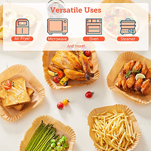 Cosori Air Fryer Liners, 100 PCS, 6.5", Square, Fits 3-5Qt Air Fryers