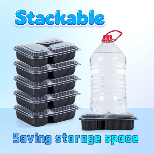 YANGRUI Meal Prep Containers 40 Pack 38 oz - Shrink-Wrapped No Pre-Wash