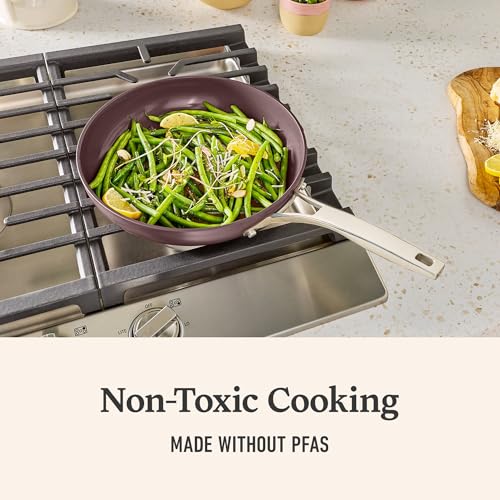 Calphalon Premier Ceramic Nonstick 8 Piece Cookware Set, Durable Pots and Pans for Everyday Cooking, Long Lasting PFAS-Free Kitchen Set, Dishwasher Safe, Fond