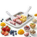 Instant Ice Cream Maker, Rolled Ice Cream Maker, Soft Serve Ice Cream Maker – Perfect for Ice Cream, Frozen Yogurt & More! Food-Grade Stainless Steel Ice Cream Roll Machine for Home Use (White)