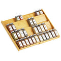 SpaceAid Bamboo Spice Drawer Organizer, (Need 3" Deep Drawer) Expandable 4 Tier Spices Rack for Cabinet, Kitchen Seasoning Storage Insert (Jars Not Included, From 12" to 23" Wide)