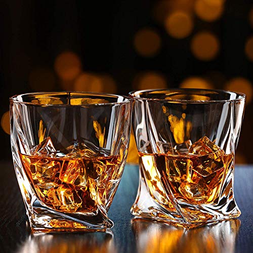 DeeCoo Premium 10, 11 OZ Scotch Glasses - Old Fashioned Whiskey Glasses/Style Glassware for Bourbon/Rum/Bar Tumbler Set of 6