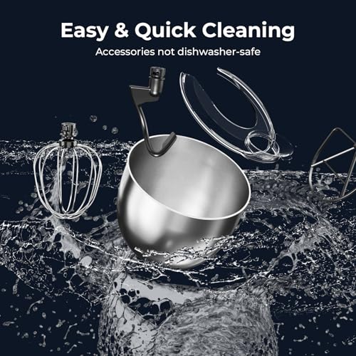 Electactic Stand Mixer With 12 Speed,5.3 Quart Electric Mixer With Tilt Head, Kitchen Mixer for Daily Use with Egg Whisk,Dough Hook,Flat Beater