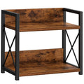 Giikin Countertop Shelf Organizer, 2 Tier Kitchen Spice Rack for Countertop, Wood Coffee Counter Shelf Organizer for Home (Brown, S)