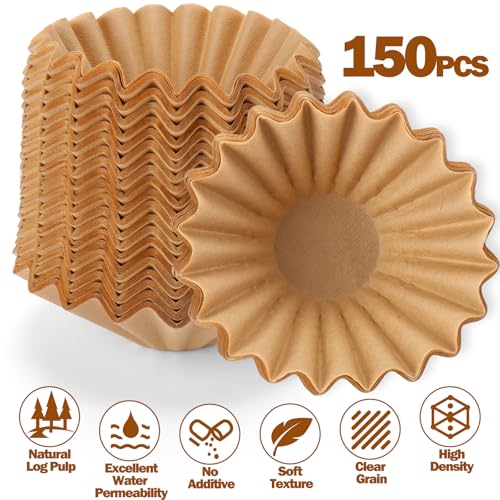 Palksky 150PCS Disposable Coffee Filters for Ninja PB051/PB041 Makers, Premium Replacement Paper Filter for Ninja Pod & Grounds Specialty Single-Serve, Enhance Flavor & Reduce Bitterness