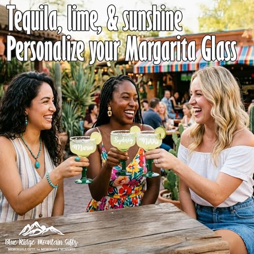 Personalized Engraved Cactus Margarita Glass 16 oz