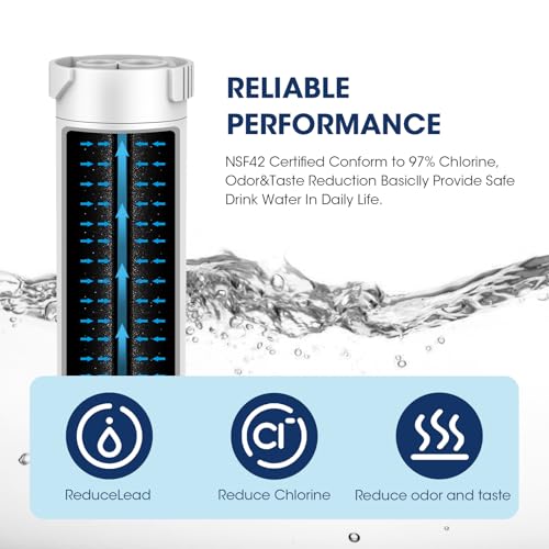 MARRIOTTO Water Filter Compatible with XWFE (Built-in CHIP), Replacement for GE XWFE, XWF Refrigerator Water Filter Pack of 2