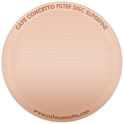 CAFE CONCETTO Filter for use in AeroPress Go/AeroPress Coffee Makers (Superfine), Premium Replacement Disc, Reusable