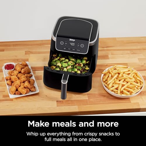 Ninja (Refurbished) Air Fryer Pro 4-in-1 with 5 QT Capacity, Air Fry, Roast, Reheat, Dehydrate, Air Crisp Technology with 400F, crispy results in just minutes (Renewed)