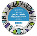 Amazon Basics Ultra Disposable Paper Bowls, 20 Oz, Microwave Safe, Soak Proof, Strong & Sturdy, White, 50 Count, Packaging May Vary