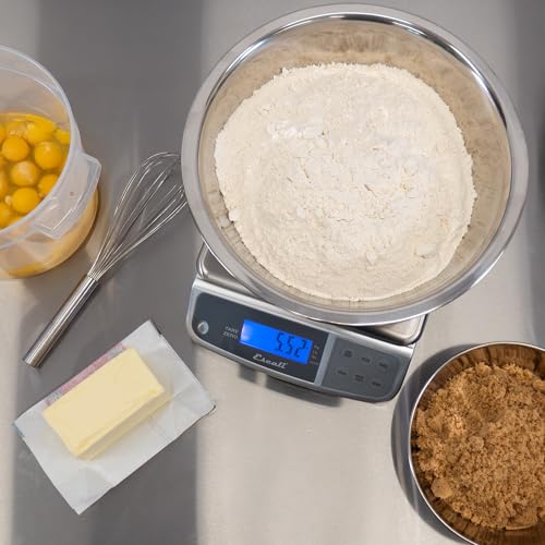 Escali M-Series NSF Certified Digital Kitchen & Industrial Scale, 66 lb Capacity, Dual Display, Spill-Proof, Stainless Steel