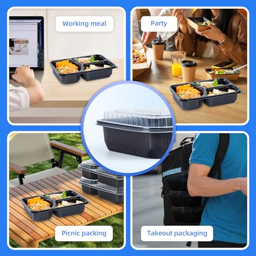 YANGRUI Meal Prep Containers 40 Pack 38 oz - Shrink-Wrapped No Pre-Wash