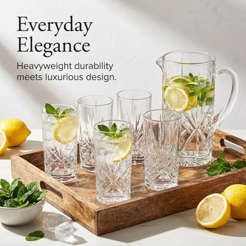 Godinger Dublin Crystal Highball Glasses, Set of 12