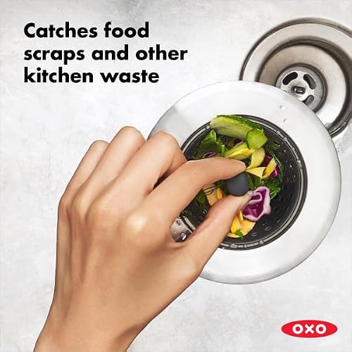OXO Good Grips Silicone Sink Drain Strainer, Kitchen Sink Stopper
