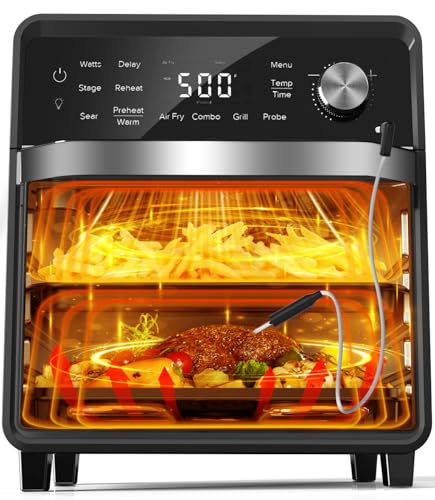Nuwave Plug-In Grill Air Fryer Oven Combo w/Sheath Heaters, Authentic Char Flavor, 2026 New Convection System, 2X More