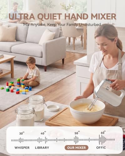 Hand Mixer Electric Handheld, 950W Peak Powerful, UL Certified for Safety