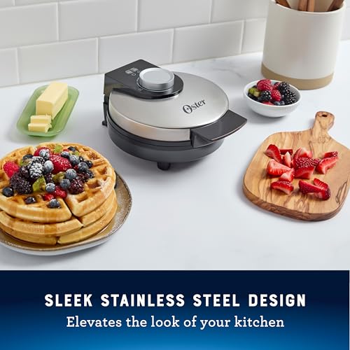 Oster Nonstick Belgian Waffle Maker, Nonstick Ceramic Waffle Iron