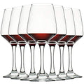 C CREST Wine Glasses Set of 8, 12oz, Lead-free, Clear, Durable Glassware