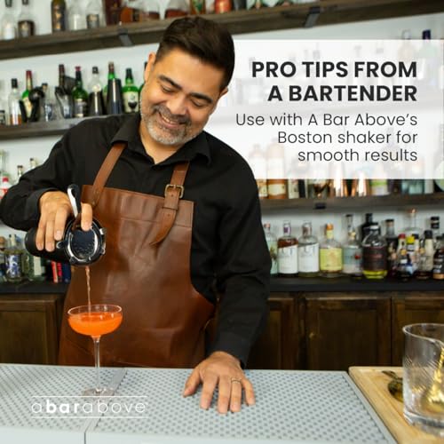 A Bar Above Cocktail Strainer, 4-Prong Bar Strainer with High Density Spring for Smooth Pouring, Fits Boston Shaker Tins and Mixing Glasses, Bar Essentials for Home Bartenders and Pros, Antique Copper