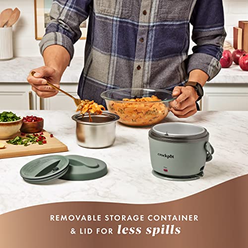 Crock-Pot Portable Electric Lunch Box 20-Ounce Food Warmer Moonshine Green | Ideal for Travel On-the-Go | Keeps Food Spill-Free Warm & Tasty (Pack of 4)