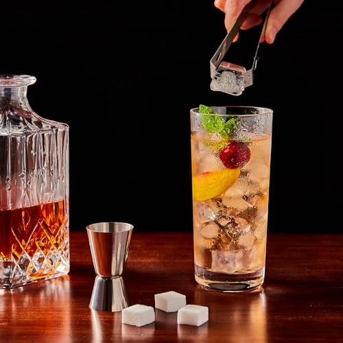 Drinking Glasses Set of 6, 16 oz Tall Drinking Glasses Highball Glassware, Borosilicate Glass Crystal Highball Glasses, Tom Collins Bar Glassware, Water Glass Cups for Cocktail, Mojito Bar Glassware