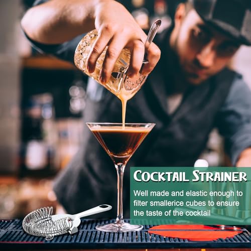 Funnymoom 27 Pack Cocktail Strainer 4 Prong Stainless Steel Bar Bartender Strainer 6 Inches Silver Bar Drink Tool for Bartenders and Mixologists