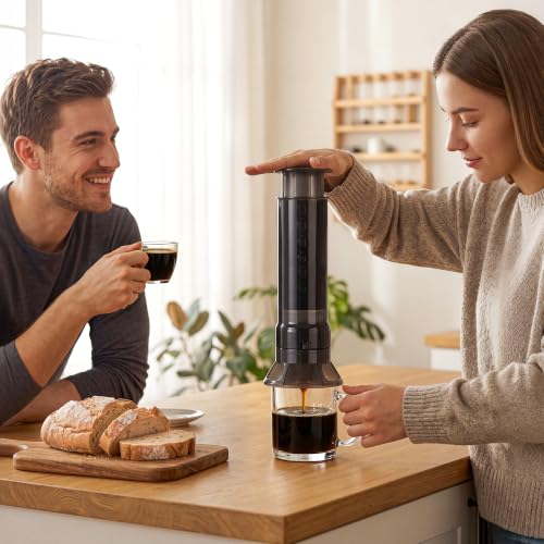 BLACKSMITH FAMILY French Press Coffee Maker - Dual Brew Coffee Press for K Cup Pod & Ground Coffee, Fast Brewing for Clean Flavor,Less Bitterness, Small Coffee Maker for Home, Office & Travel