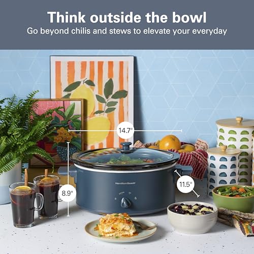 Hamilton Beach 6 Quart Slow Cooker With Space-Saving Folding Handles