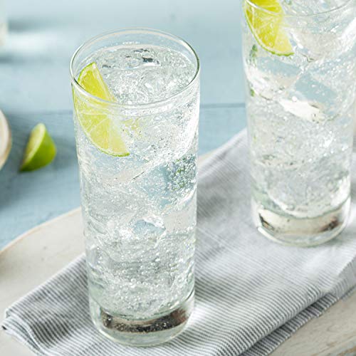 QAPPDA Glass Drinking Glasses 10 oz, Clear Highball Cocktail Glasses - Set of 12 with Heavy Base for Beverages, Juice, Cocktails
