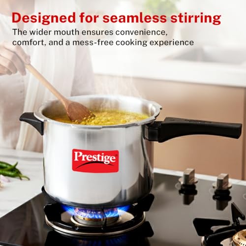 Prestige Popular Aluminium Pressure Cooker, 10 Liters