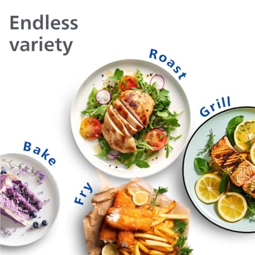 Philips Dual Basket Air Fryer - Healthy, Fast, and Versatile Cooking, 9.5QT Capacity, Touchscreen, 2-Drawer Design (NA350/00)