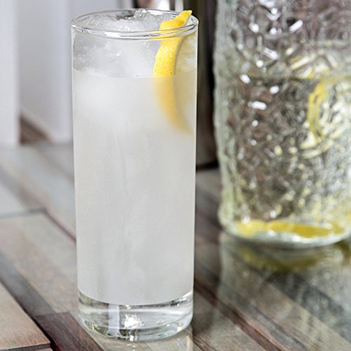 Set of 6 Happy Hour Supplies 12 oz Frosted Collins/Zombie Glass w/Signature Cocktail Picks