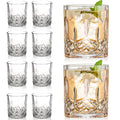 Gencywe Crystal Whiskey Glasses Set of 8(Buy 6, get 2 Free), 11 OZ Old Fashioned Whiskey Glasses, Bourbon Cocktail Rocks Glasses, Clear Bar Glasses for Drinking Scotch Vodka Tequila Rum Gift for Men
